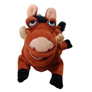Disney Lion King Pumbaa Plush 4" Bean Bag Toy Brown Black Mane Tusks Stuffed